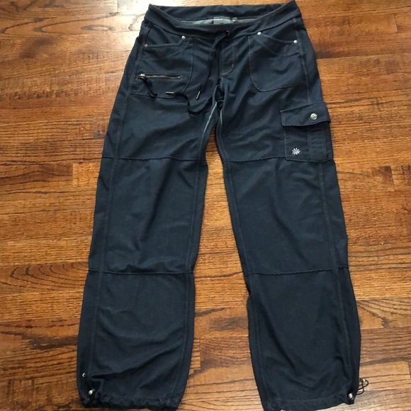 denim utility joggers womens